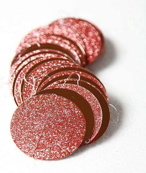 4m Rose Gold Glitter Circle Paper Garland - Rose Gold Wedding & Party Decorations