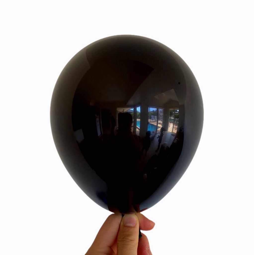5" Black Mini Latex Balloon 10 Pack