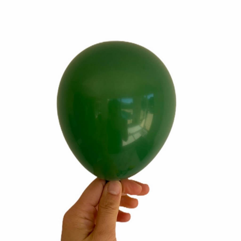 5 Inch Forest Green Latex Balloons (Pack of 10) - Wedding, Bachelorette Party, and Bridal Shower Balloon Decorations