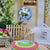 5" Mini Gold Blue Confetti Balloon Cake Topper Kit - A6