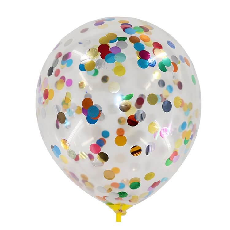 5" Mini Rainbow Confetti Balloon 10 Pack