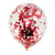 5" Mini Red Confetti Balloon 10 Pack