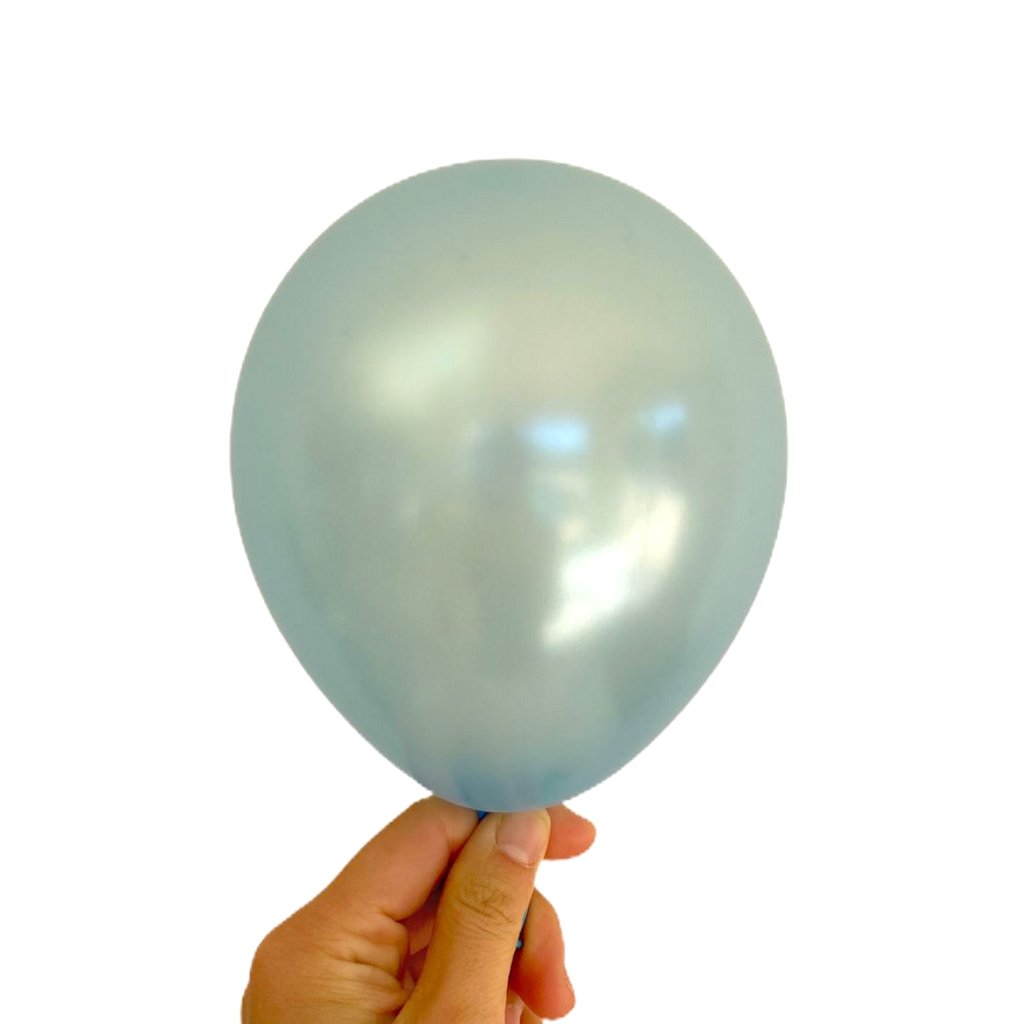 5" Pearl light Blue Mini Latex Balloon 10 Pack