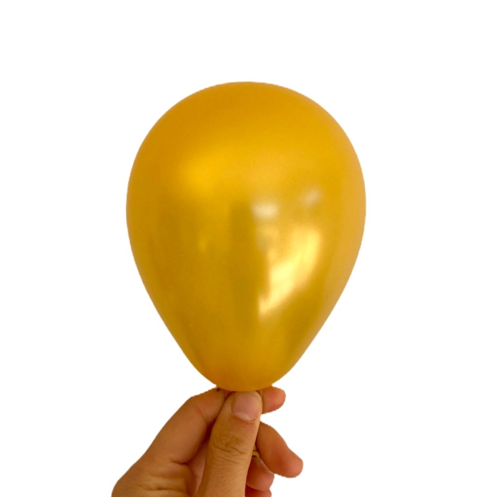 5" Pearl Gold Mini Latex Balloon 10 Pack