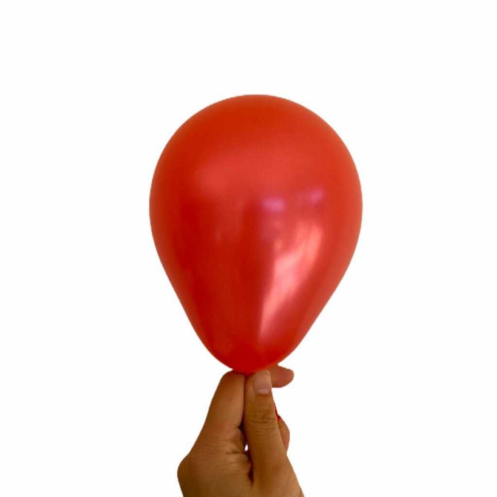 5" Pearl Ruby Red Latex Balloon 10 Pack