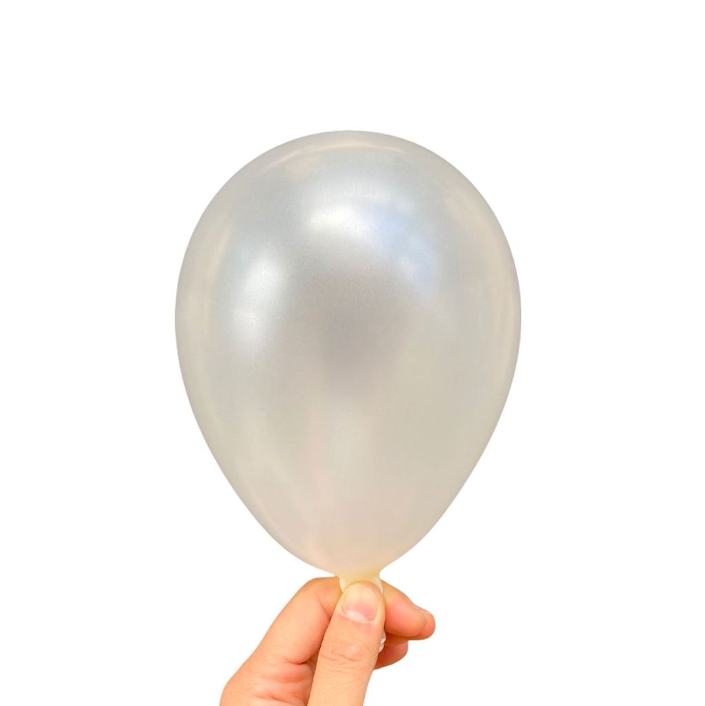 5 Inch pearl white Mini Latex Balloons (Pack of 10) - Wedding, Bachelorette Party, and Bridal Shower Balloon Decorations