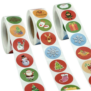 Round Christmas Stickers For Kids ab business - Christmas Gift Packaging and Wrapping Supplies