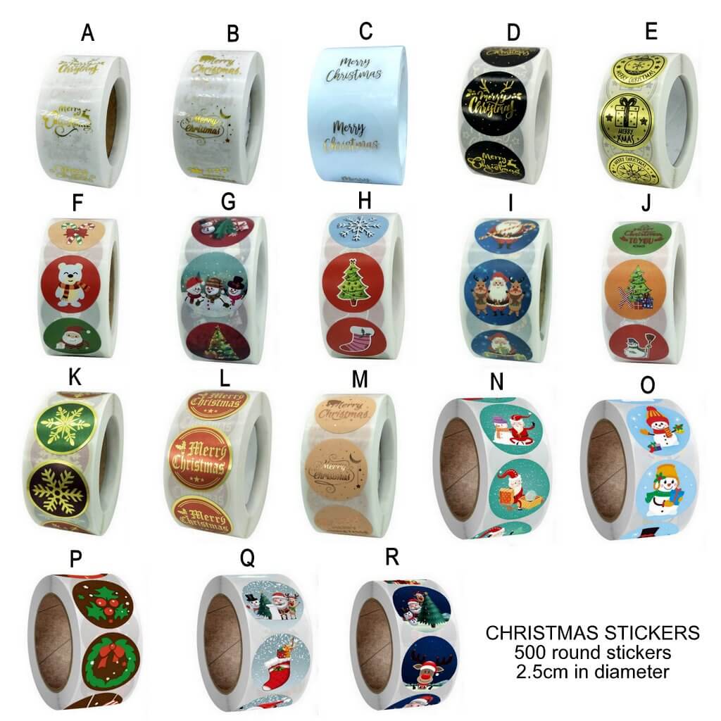 Round Christmas Stickers For Kids ab business - Christmas Gift Packaging and Wrapping Supplies