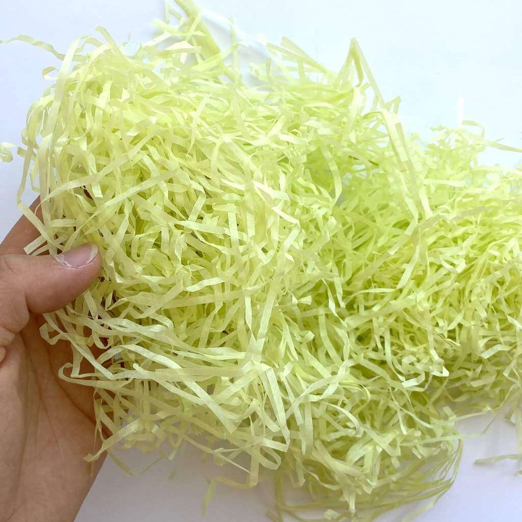 Coloured Shredded Tissue Paper 50g Bag - Lime Green