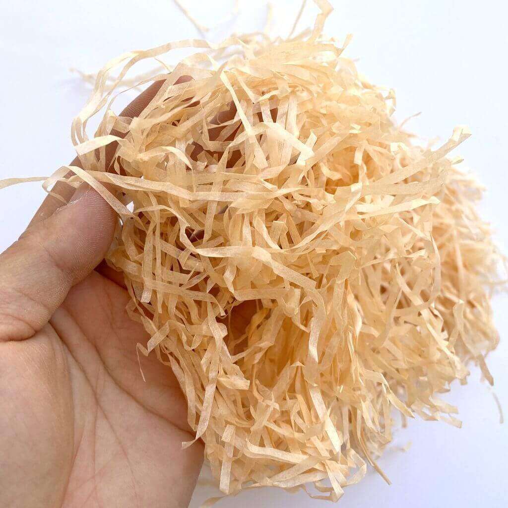 Coloured Shredded Tissue Paper 50g Bag - Peach