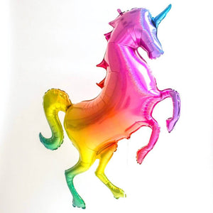 53" Jumbo Holographic Glitter Rainbow Unicorn Shaped Helium Foil Balloon Pride LGBT party decorations
