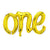 Gold 'one' Script First Birthday Party Foil Balloon