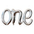 Silver 'one' Script First Birthday Party Foil Balloon
