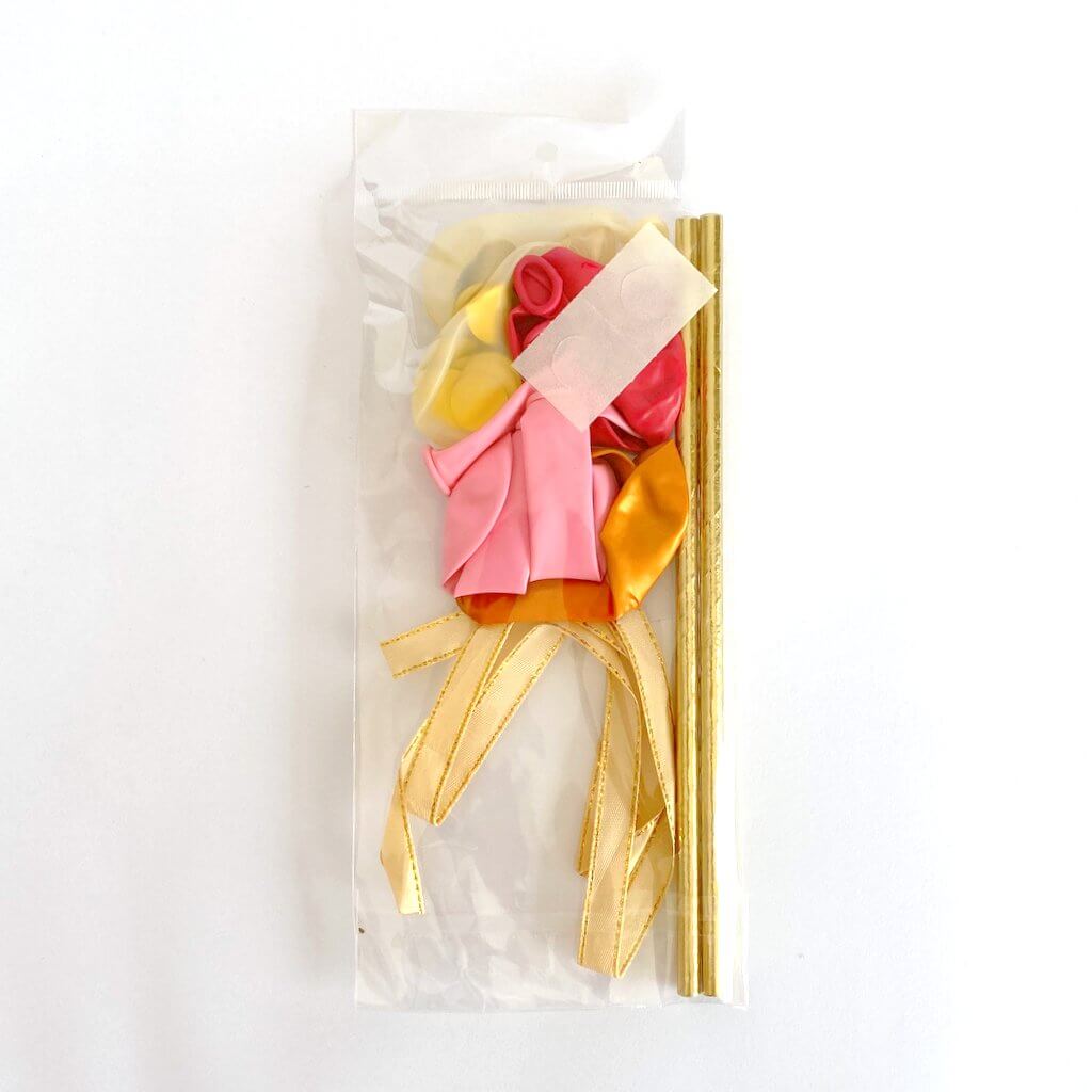 Mini Confetti Latex Balloon Garland Cake Topper Kit - Pink, Hot Pink & Gold