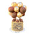 5" Mini Chrome Gold & Retro Burgundy Latex Balloon Garland Cake Topper Kit