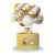 5" Mini Chrome Gold & White Latex Balloon Garland Cake Topper Kit