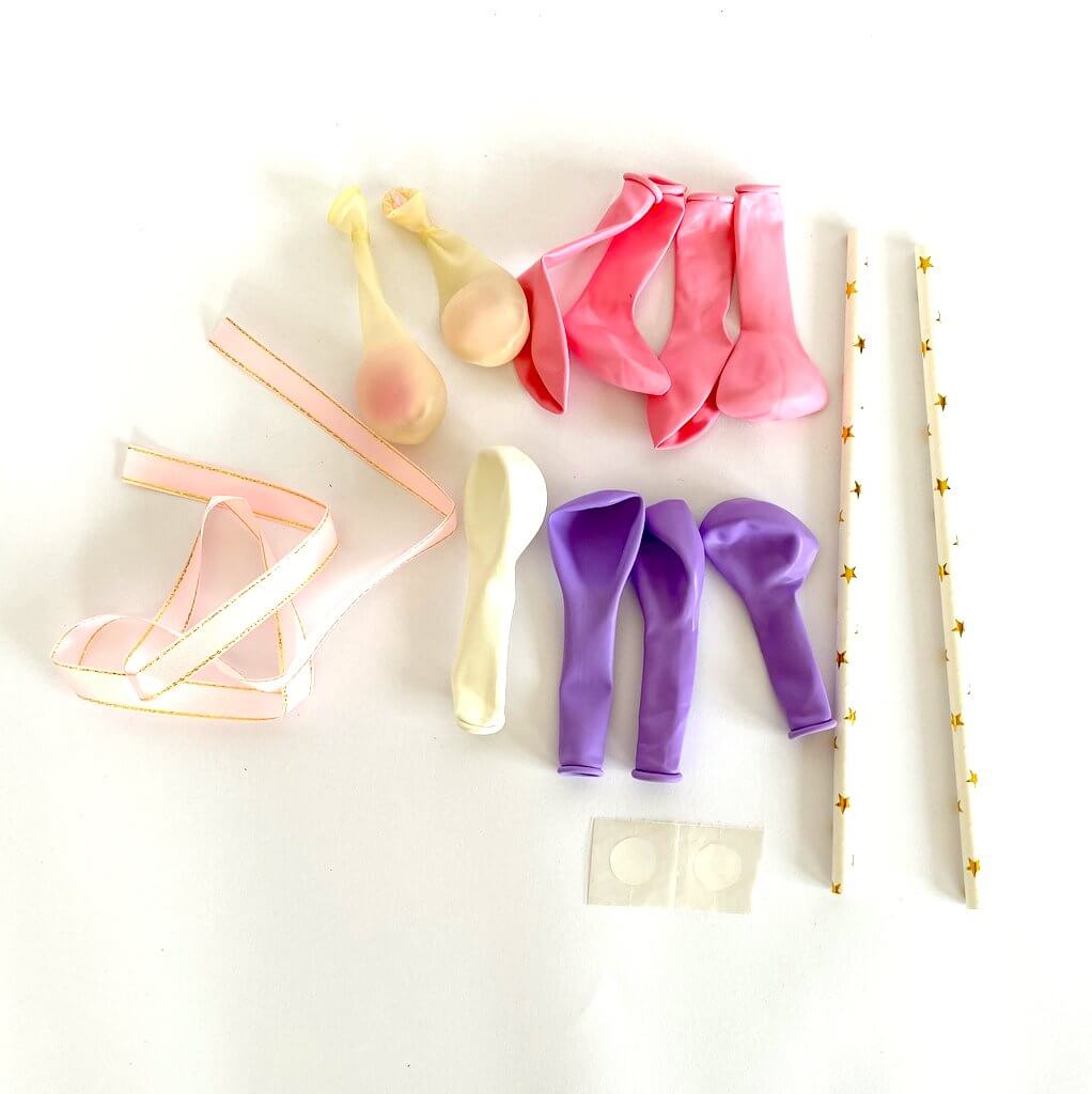 Mini Confetti Latex Balloon Garland Cake Topper Kit - Pink & Purple