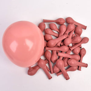 5 Inch Mini Vintage Retro Colour Latex Balloon 10 Pack - pink 2