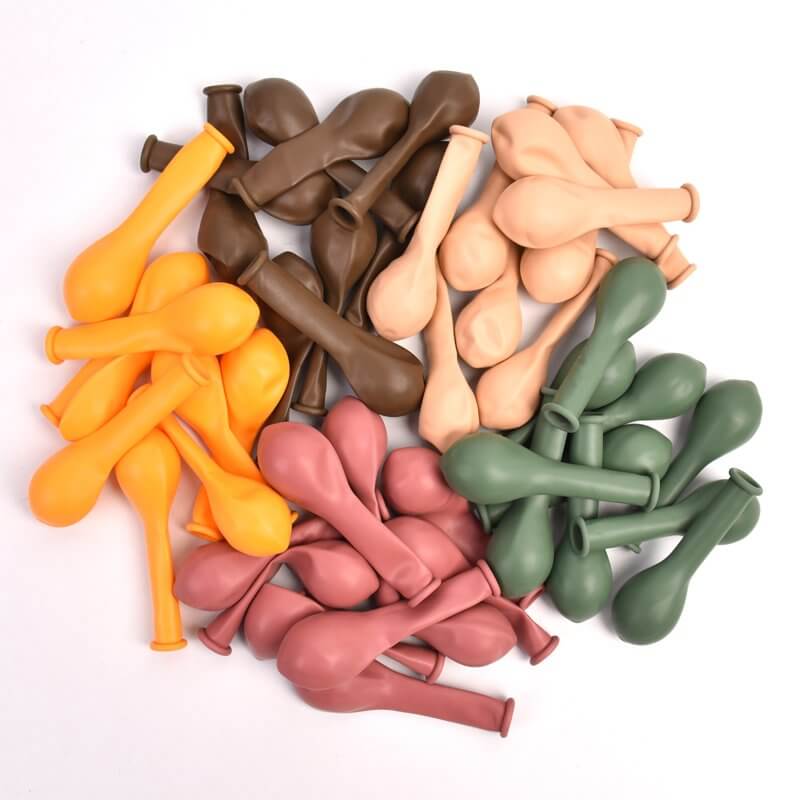 5 Inch Mini Vintage Retro Colour Latex Balloon 10 Pack