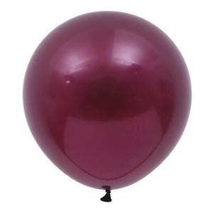 18" Vintage Retro Colour Latex Balloon - burgundy