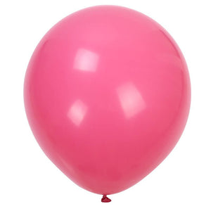 18" Vintage Retro Colour Latex Balloon - hot pink