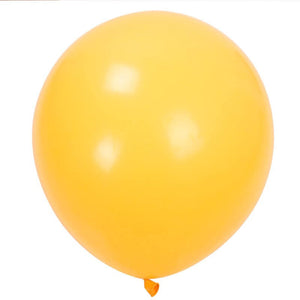 18" Vintage Retro Colour Latex Balloon - yellow