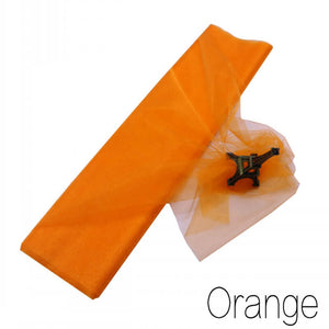 48cm x 5m Shimmer Sheer Orange Crystal Organza Fabric