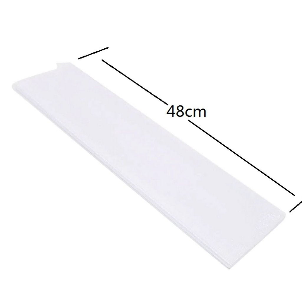 48cm x 5m Shimmer Sheer White Crystal Organza - Wedding Chair Sashes and Backdrop Decorations