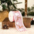 Wired Christmas Tree & Reindeer Hessian Burlap Ribbon Roll - Pink