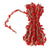 10m Artificial red Leaf Hessian Burlap Trim Ribbon Roll
