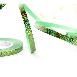 Holographic Laser Green Foil Curling Ribbon Roll - 5mm*10m