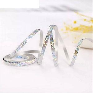 Holographic Laser Silver Foil Curling Ribbon Roll - 5mm*10m