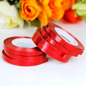Holographic Laser Red Foil Curling Ribbon Roll - 5mm*10m