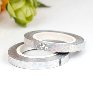 Holographic Laser Silver Foil Curling Ribbon Roll - 5mm*10m