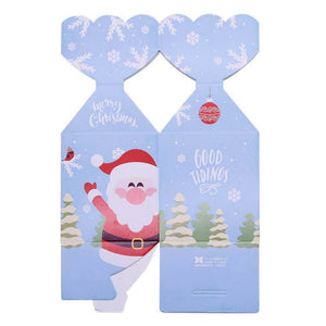 Cute Light Blue Santa Loot Box 5 Pack - Christmas Gift Packing/ Cookie Wrapping Ideas