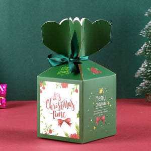Green It's Christmas Time Gift Box 5 Pack - Christmas Gift Packing/ Cookie Wrapping Ideas