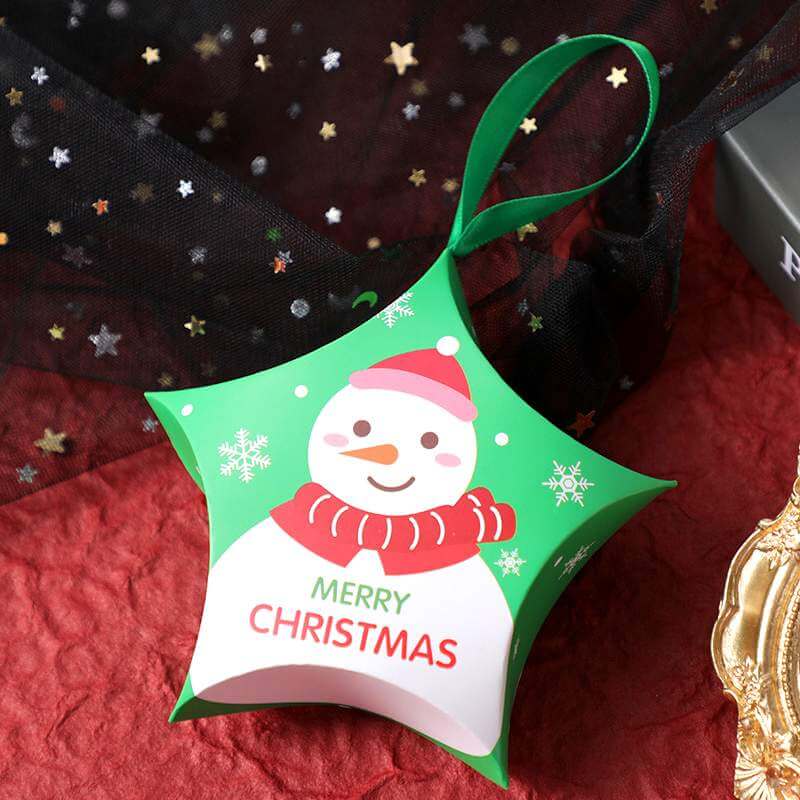 Merry Christmas Treat Box 5 Pack - Christmas Gift Packaging and Holiday Present Wrapping Ideas