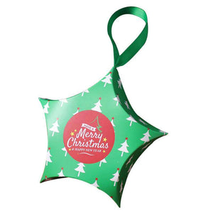 Merry Christmas Treat Box 5 Pack - Christmas Gift Packaging and Holiday Present Wrapping Ideas
