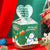 Green Merry Christmas Snowman & Reindeer Small Gift Box 5 Pack