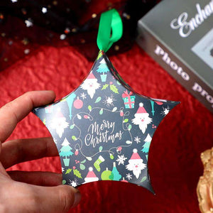 Merry Christmas Treat Box 5 Pack - Christmas Gift Packaging and Holiday Present Wrapping Ideas
