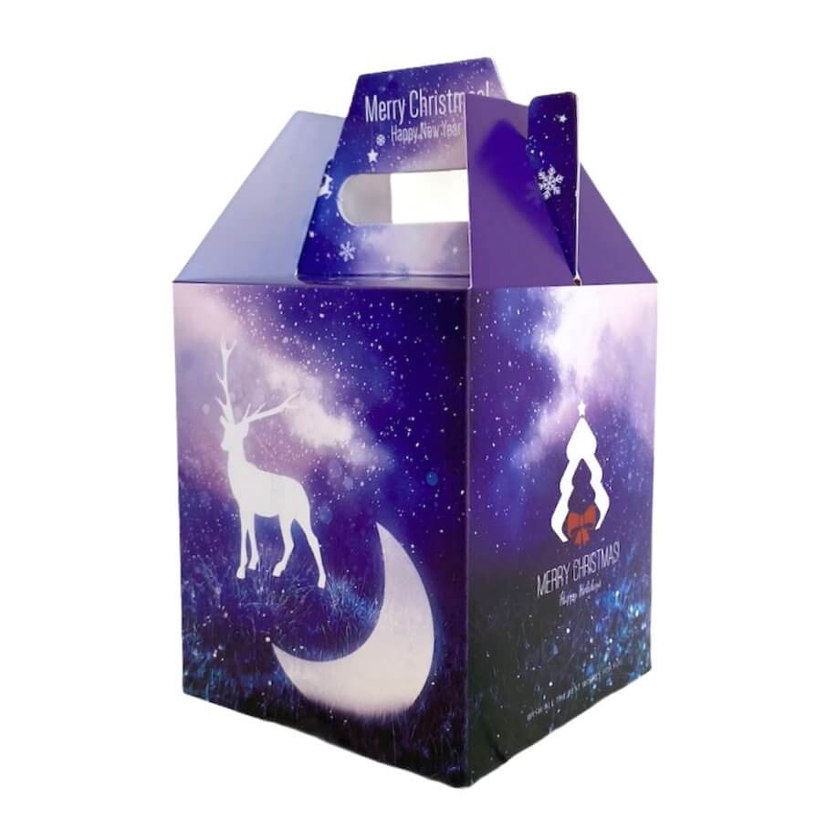 Purple Merry Christmas Reindeer & Moon Gift Box 5 Pack