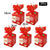 Santa Reindeer Christmas Candy Box 5 Pack - Christmas Gift Packing/ Cookie Wrapping Ideas