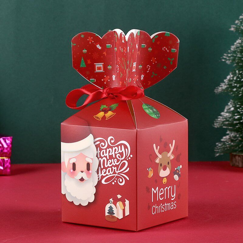 Santa Reindeer Christmas Candy Box 5 Pack - Christmas Gift Packing/ Cookie Wrapping Ideas