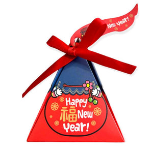 Happy Chinese New Year Pyramid Candy Paper Box 5 Pack - Happiness