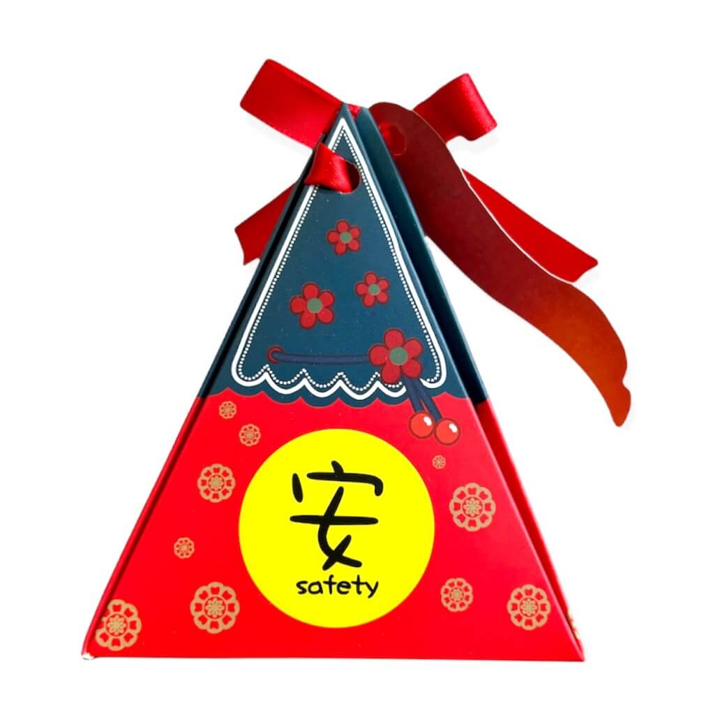 Happy Chinese New Year Pyramid Candy Paper Box 5 Pack - Best Wishes