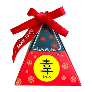 Happy Chinese New Year Pyramid Candy Paper Box 5 Pack - Best Wishes