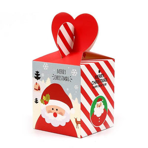 White & Red  Santa Treat Box 5 Pack - Christmas Gift Packing/ Cookie Wrapping Ideas