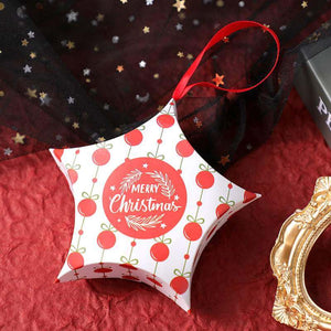 Merry Christmas Treat Box 5 Pack - Christmas Gift Packaging and Holiday Present Wrapping Ideas