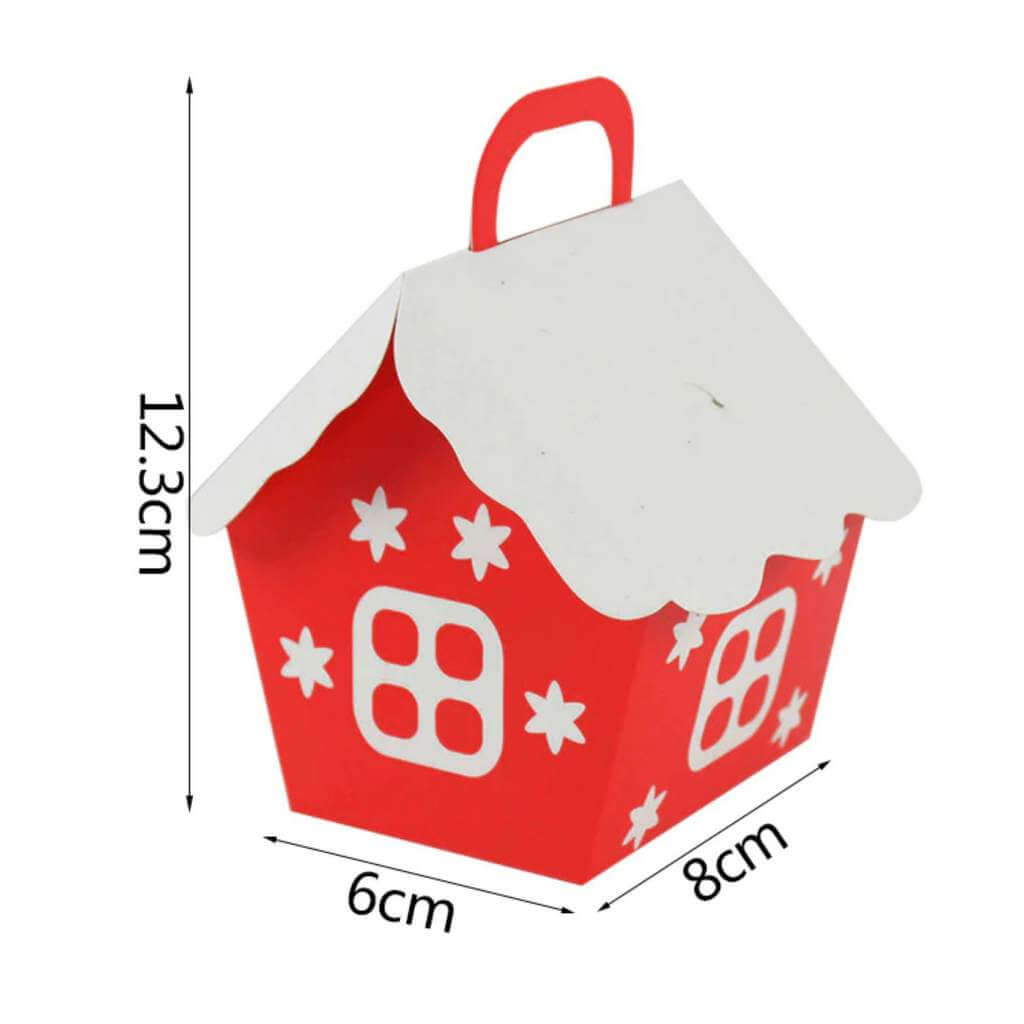 Red & White Christmas Candy House Box 5 Pack