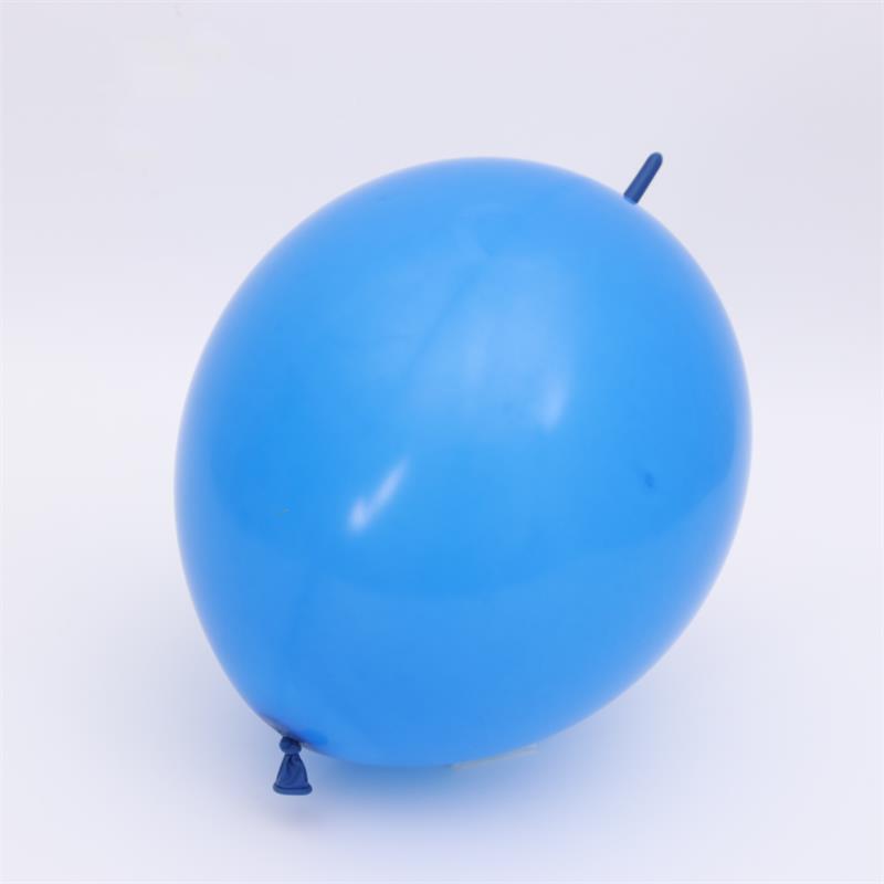 6" Latex Linking Tail Balloon 10 Pack - Blue